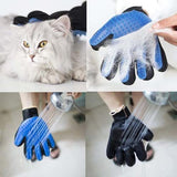 Pet Grooming Glove for Dogs, Cats & Rabbits – Multi-Use Bathing, Deshedding & Massage Tool (Blue)