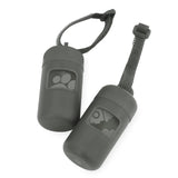 Best Pet Supplies Dog Poop Bag Holder Leash Attachment with 30 Bags, Reusable Dispenser for Travel, Walking, Park, and Outdoor Use, Durable with Clip-On - Black, Pack of 2