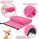 MICOOYO 3-Pack Dog Towels – Super Absorbent, Quick-Dry Grooming Towels for Pets (S, Yellow/Pink/Orange)