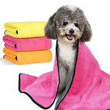 MICOOYO 3-Pack Dog Towels – Super Absorbent, Quick-Dry Grooming Towels for Pets (S, Yellow/Pink/Orange)