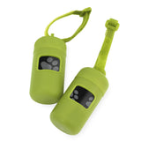 Best Pet Supplies Dog Poop Bag Holder Leash Attachment with 30 Bags, Reusable Dispenser for Travel, Walking, Park, and Outdoor Use, Durable with Clip-On - Black, Pack of 2