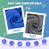MICOOYO 3-Pack Dog Towels – Super Absorbent, Quick-Dry Grooming Towels for Pets (S, Yellow/Pink/Orange)