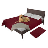 Easy-Going 100% Waterproof Dog Bed Cover Washable Couch Cover Non-Slip Sofa Cover Leakproof Blanket Furniture Protector Cover Reusable Incontinence Bed Underpads for Pets Kids Dog Cat(68x82 in,Gray)