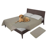 Easy-Going 100% Waterproof Dog Bed Cover Washable Couch Cover Non-Slip Sofa Cover Leakproof Blanket Furniture Protector Cover Reusable Incontinence Bed Underpads for Pets Kids Dog Cat(68x82 in,Gray)