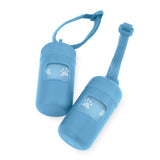 Best Pet Supplies Dog Poop Bag Holder Leash Attachment with 30 Bags, Reusable Dispenser for Travel, Walking, Park, and Outdoor Use, Durable with Clip-On - Black, Pack of 2
