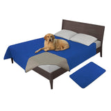 Easy-Going 100% Waterproof Dog Bed Cover Washable Couch Cover Non-Slip Sofa Cover Leakproof Blanket Furniture Protector Cover Reusable Incontinence Bed Underpads for Pets Kids Dog Cat(68x82 in,Gray)