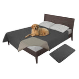 Easy-Going 100% Waterproof Dog Bed Cover Washable Couch Cover Non-Slip Sofa Cover Leakproof Blanket Furniture Protector Cover Reusable Incontinence Bed Underpads for Pets Kids Dog Cat(68x82 in,Gray)