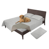 Easy-Going 100% Waterproof Dog Bed Cover Washable Couch Cover Non-Slip Sofa Cover Leakproof Blanket Furniture Protector Cover Reusable Incontinence Bed Underpads for Pets Kids Dog Cat(68x82 in,Gray)