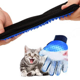 Pet Grooming Glove for Dogs, Cats & Rabbits – Multi-Use Bathing, Deshedding & Massage Tool (Blue)