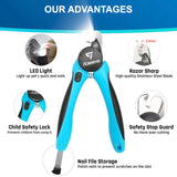 LED Dog Nail Clipper with Quick Sensor – Safe, Easy Trimming for Dogs & Cats