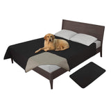Easy-Going 100% Waterproof Dog Bed Cover Washable Couch Cover Non-Slip Sofa Cover Leakproof Blanket Furniture Protector Cover Reusable Incontinence Bed Underpads for Pets Kids Dog Cat(68x82 in,Gray)