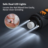 Rechargeable Dog Nail Grinder Kit – Quiet, 3-Speed Electric Trimmer for Dogs & Cats (Dark Blue)