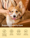 Hypoallergenic Eye Wipes for Dogs & Cats – Gently Remove Tear Stains, Discharge & Crust (100 Wipes, HICC PET)