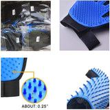 Pet Grooming Glove for Dogs, Cats & Rabbits – Multi-Use Bathing, Deshedding & Massage Tool (Blue)