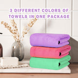 MICOOYO 3-Pack Dog Towels – Super Absorbent, Quick-Dry Grooming Towels for Pets (S, Yellow/Pink/Orange)