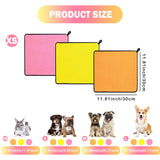 MICOOYO 3-Pack Dog Towels – Super Absorbent, Quick-Dry Grooming Towels for Pets (S, Yellow/Pink/Orange)