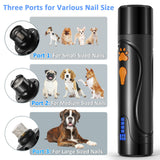Rechargeable Dog Nail Grinder Kit – Quiet, 3-Speed Electric Trimmer for Dogs & Cats (Dark Blue)