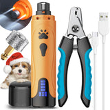 Rechargeable Dog Nail Grinder Kit – Quiet, 3-Speed Electric Trimmer for Dogs & Cats (Dark Blue)