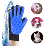 Pet Grooming Glove for Dogs, Cats & Rabbits – Multi-Use Bathing, Deshedding & Massage Tool (Blue)