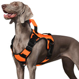 WINGOIN Tactical Dog Harness for Large Dogs, Heavy Duty No Pull Dog Harness with Handle, Adjustable Reflective Military K9 German Shepherd Big Size Dog Vest for Training, Walking, Hiking, Green (L)