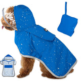 Lukovee Dog Raincoat, Adjustable Dog Rain Jacket with Clear Hooded Double Layer for Large Medium Small Dogs Puppies, Waterproof Dog Rain Coat Poncho with Reflective Storage Pocket & Rim (Yellow, M)