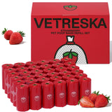 VETRESKA Dog Poop Bag Dispenser with Cherry Blossom Scented Poop Bags, Leak Proof and Extra Thick Pet Waste Bags, 1 Poop Bag Holder and 105 Bags for Dog Walking and Cats Litter, Pink