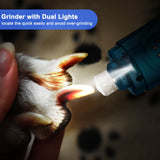 Rechargeable Dog Nail Grinder Kit – Quiet, 3-Speed Electric Trimmer for Dogs & Cats (Dark Blue)