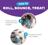 Outward Hound by Planet Dog Snoop Durable Interactive Treat Dispensing Dog Toy, Large, Blue