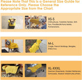 Lukovee Dog Raincoat, Adjustable Dog Rain Jacket with Clear Hooded Double Layer for Large Medium Small Dogs Puppies, Waterproof Dog Rain Coat Poncho with Reflective Storage Pocket & Rim (Yellow, M)