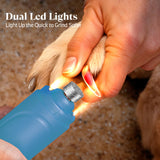 Rechargeable Dog Nail Grinder Kit – Quiet, 3-Speed Electric Trimmer for Dogs & Cats (Dark Blue)