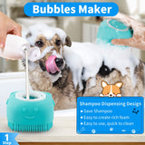 Comotech 3-Piece Dog Bath Brush Set – Grooming & Shampoo Scrubber for Short & Long Hair Dogs (Blue)