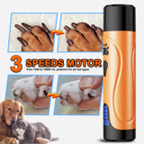 Rechargeable Dog Nail Grinder Kit – Quiet, 3-Speed Electric Trimmer for Dogs & Cats (Dark Blue)