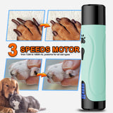 Rechargeable Dog Nail Grinder Kit – Quiet, 3-Speed Electric Trimmer for Dogs & Cats (Dark Blue)