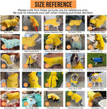 Lukovee Dog Raincoat, Adjustable Dog Rain Jacket with Clear Hooded Double Layer for Large Medium Small Dogs Puppies, Waterproof Dog Rain Coat Poncho with Reflective Storage Pocket & Rim (Yellow, M)