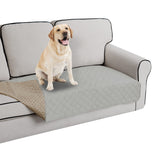 Easy-Going 100% Waterproof Dog Bed Cover Washable Couch Cover Non-Slip Sofa Cover Leakproof Blanket Furniture Protector Cover Reusable Incontinence Bed Underpads for Pets Kids Dog Cat(68x82 in,Gray)