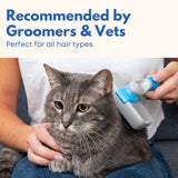 Freshly Bailey Self-Cleaning Slicker Brush – For Medium to Long-Haired Dogs & Cats (White/Blue)