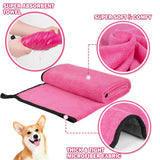 MICOOYO 3-Pack Dog Towels – Super Absorbent, Quick-Dry Grooming Towels for Pets (S, Yellow/Pink/Orange)
